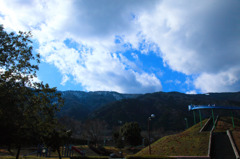 公園と山