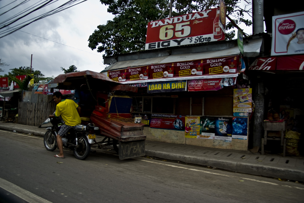 Street with a Bike Taxi