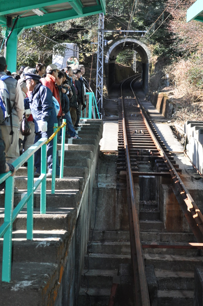 新春初詣　大山ケーブルカー