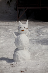 山頂公園での雪だるま