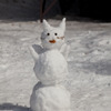 山頂公園での雪だるま