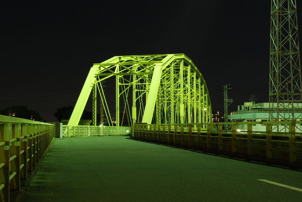 金色に輝く向野橋