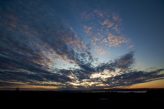 夕暮れの網走湖