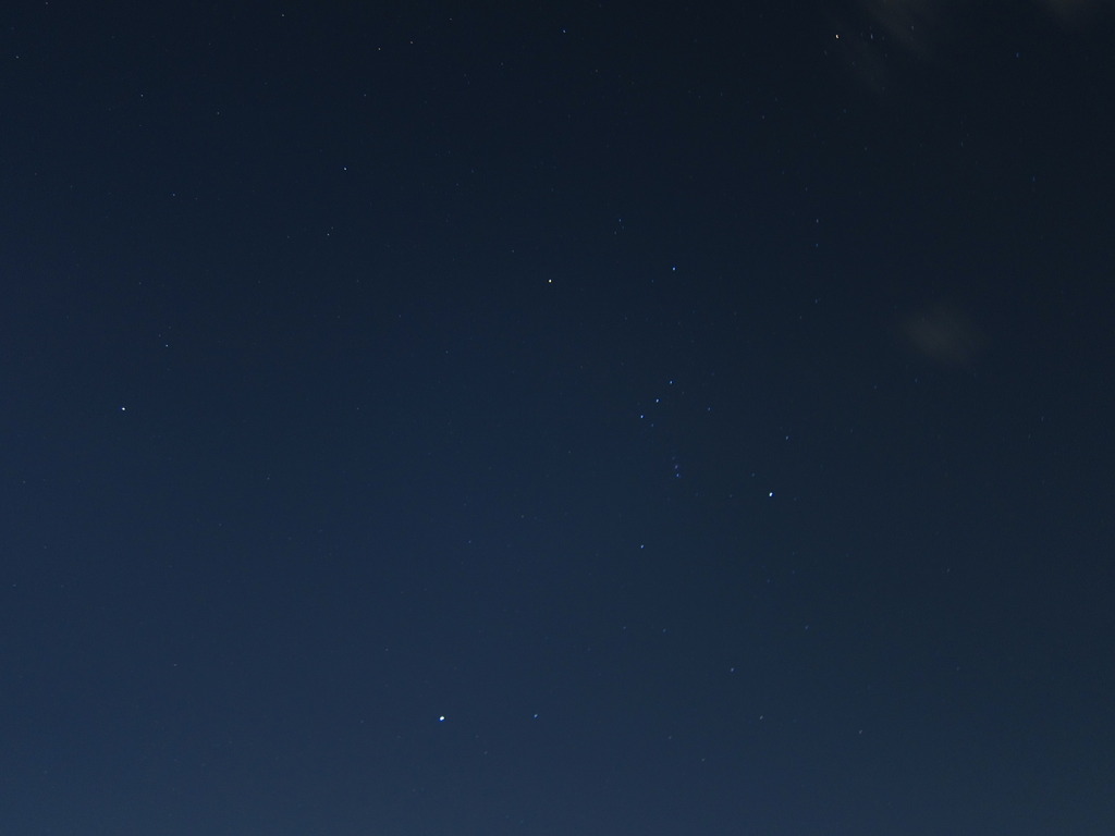 東京の空でも星が見える。