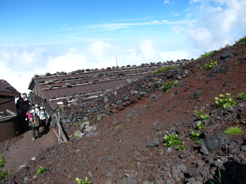 富士山６、７合目。まだまだ体力を残して