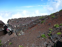 富士山６、７合目。まだまだ体力を残して