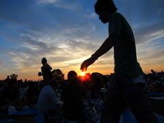 夏の夕暮れ in 花火大会