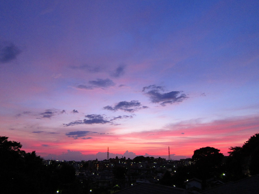 幻想的な夕暮れ