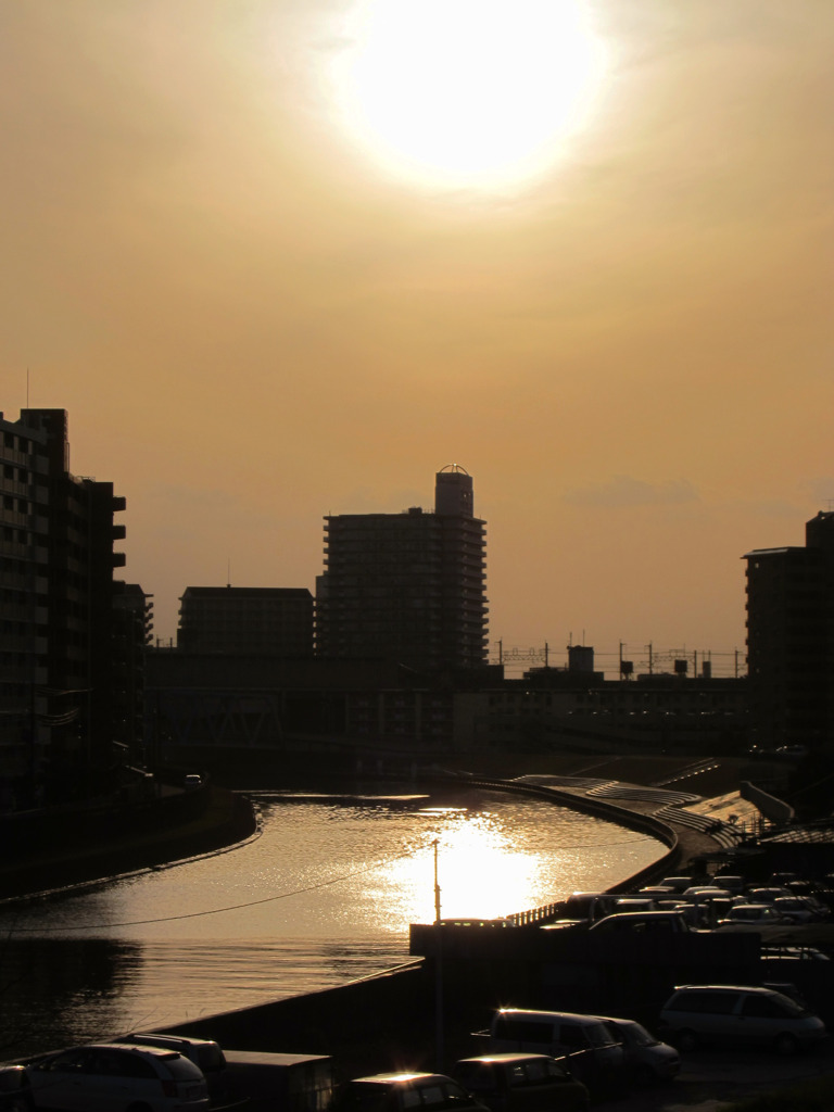 帰り道の夕焼け