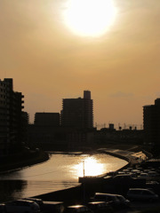 帰り道の夕焼け