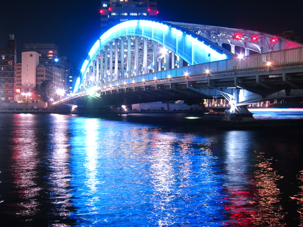 永代橋ライトアップ