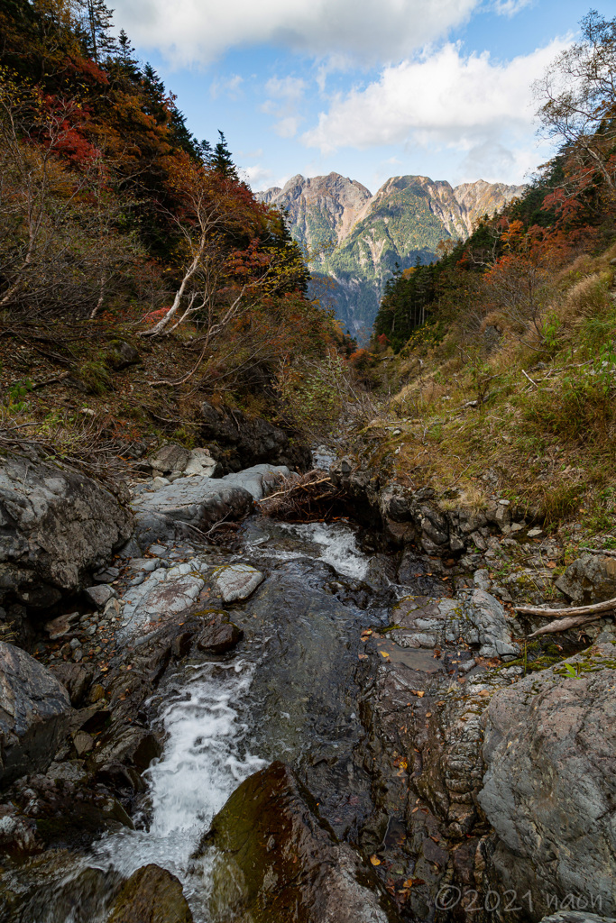 大好きな南アルプス… “錦秋薮沢”