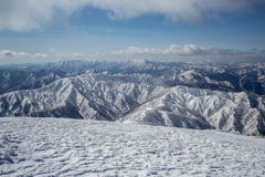 連なり重なる雪嶺