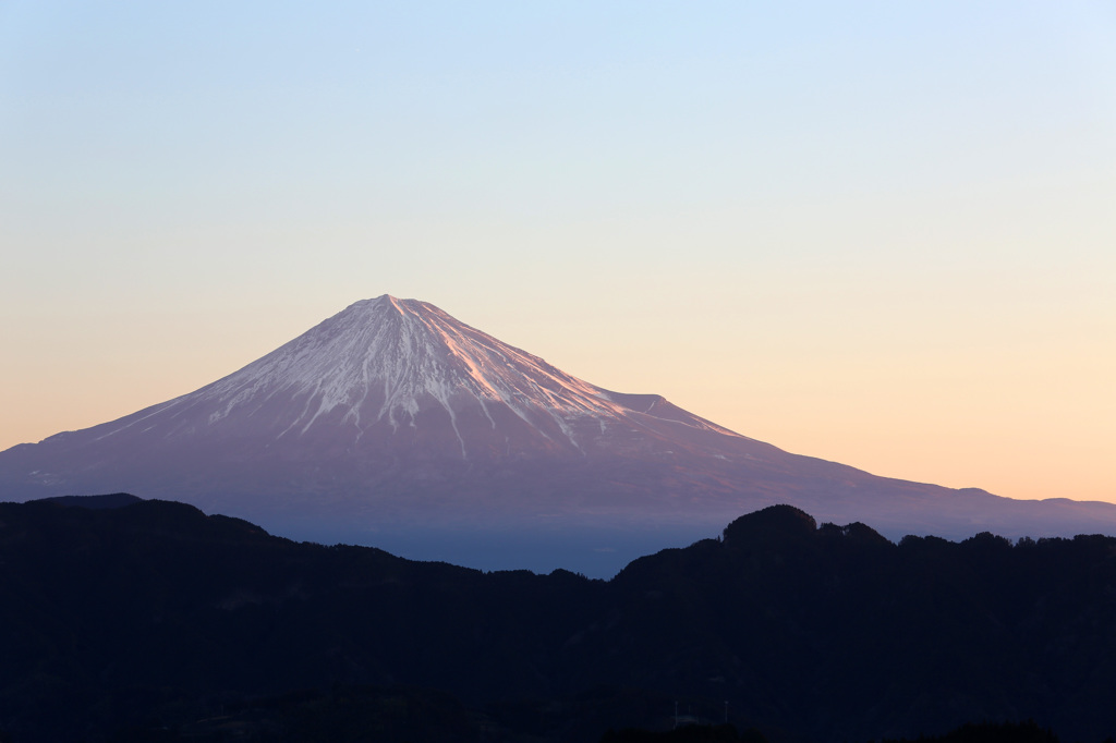 紅色に染まった吉原富士