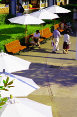 white umbrella