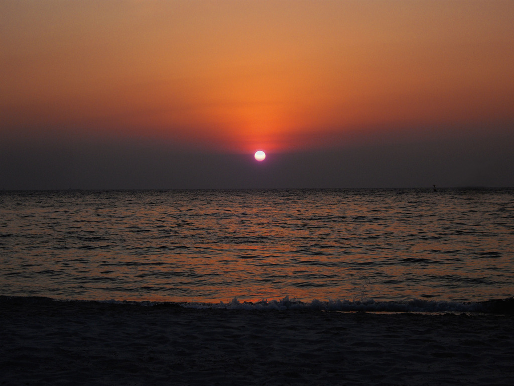 白良浜 夕焼け