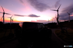 wind farm with jimny