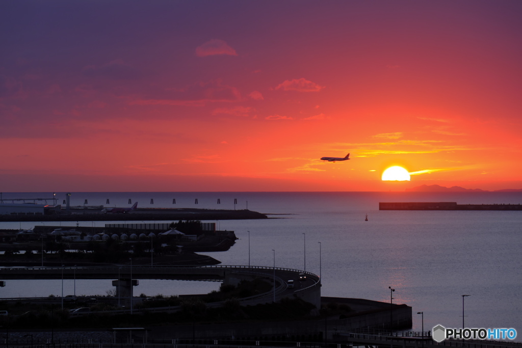 sunset Naha gate