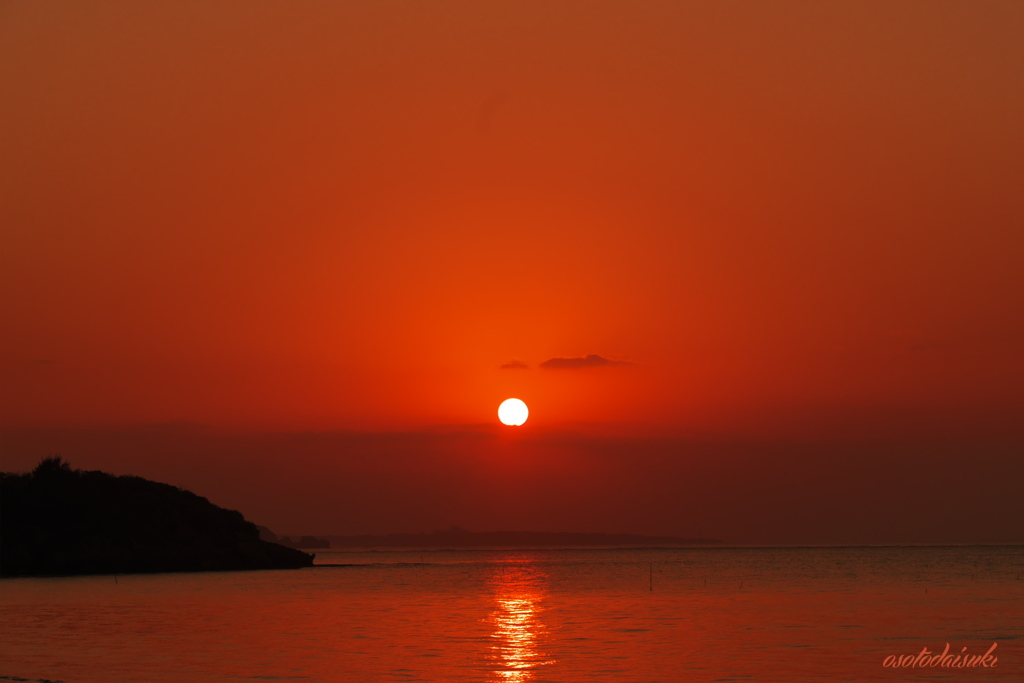 Sunset at fuchaku beach