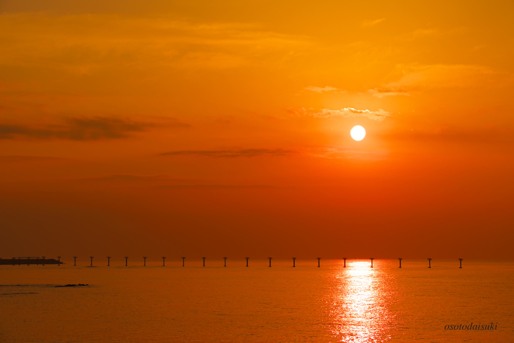 sunrise over the Amami airport