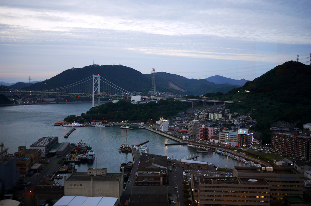 展望室からの関門海峡