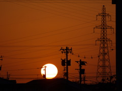 今日の夕日