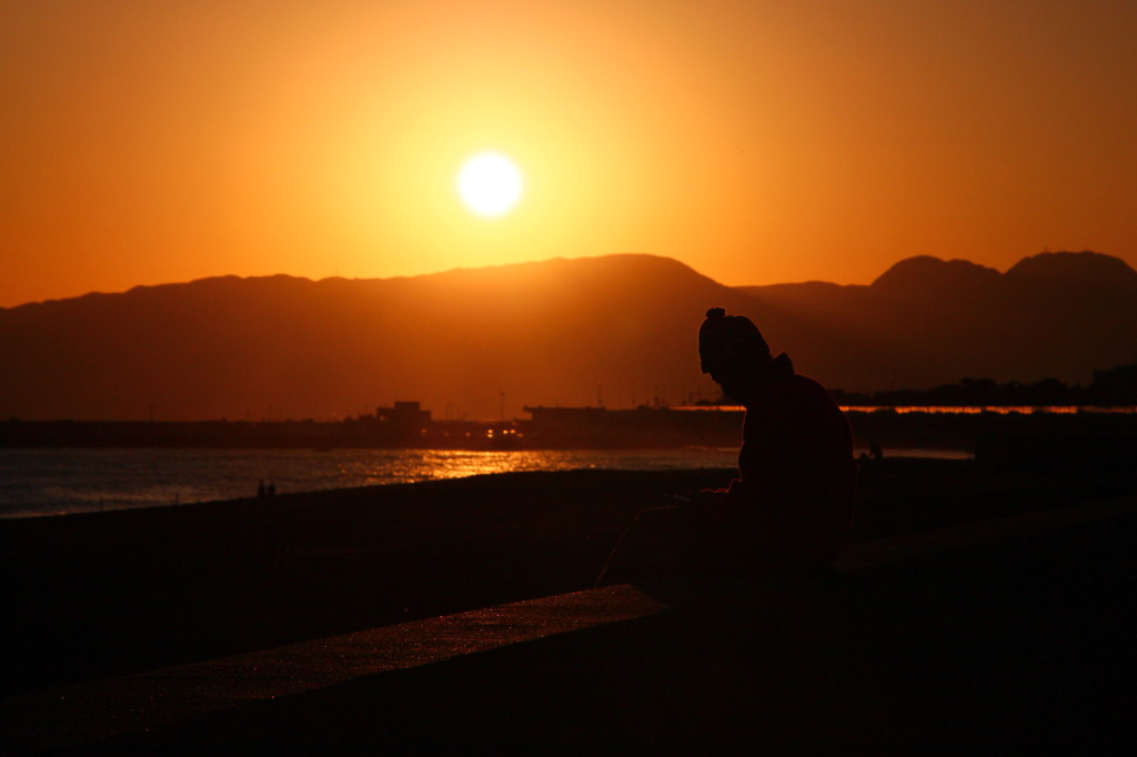 夕陽に包まれて