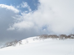 下山途中の晴れ間
