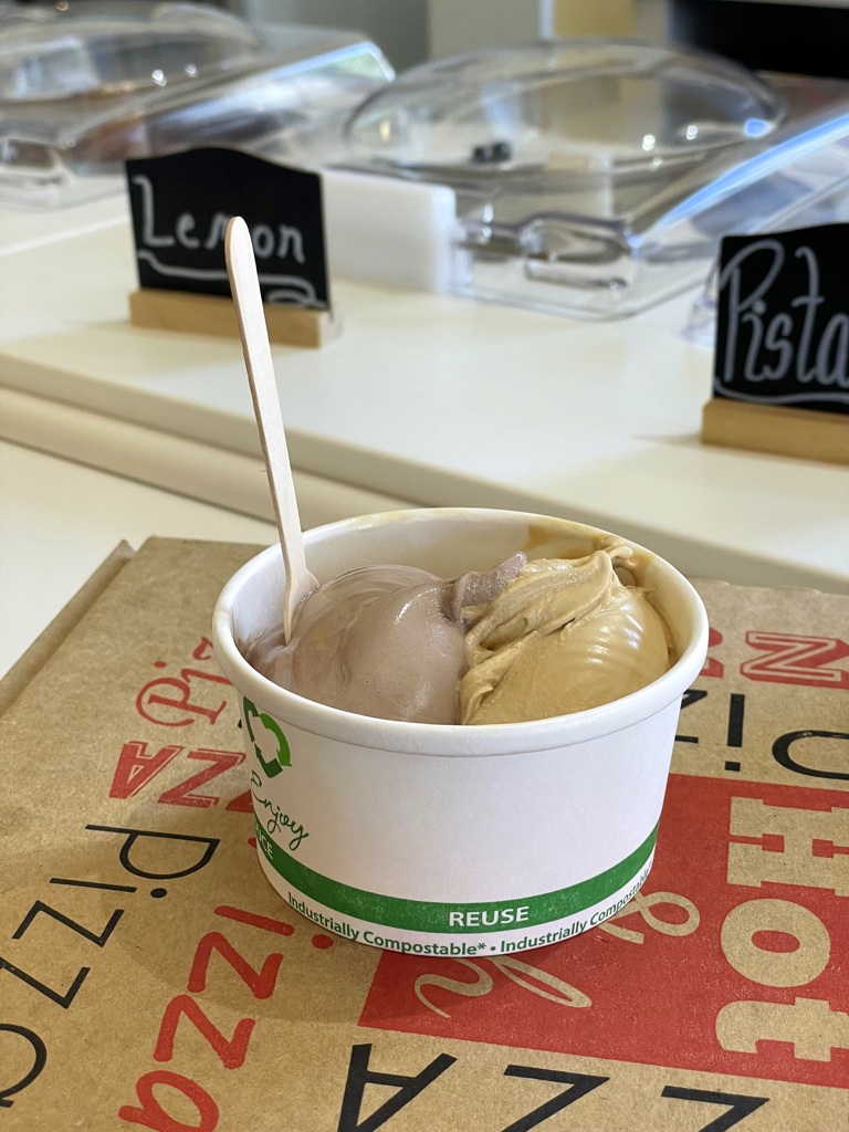 Chocolate and Salted Caramel Gelato 8-10