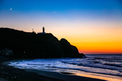 角田浜の夕暮れ