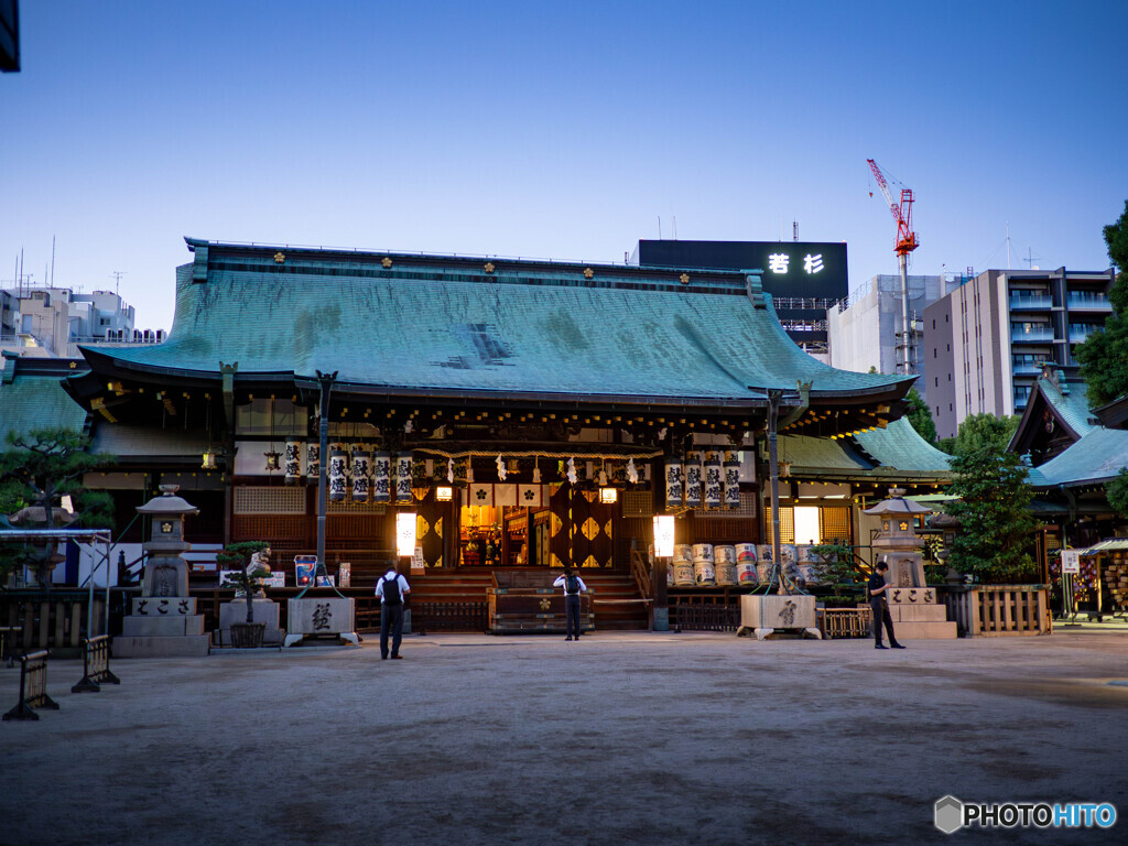 夕暮れの天満宮