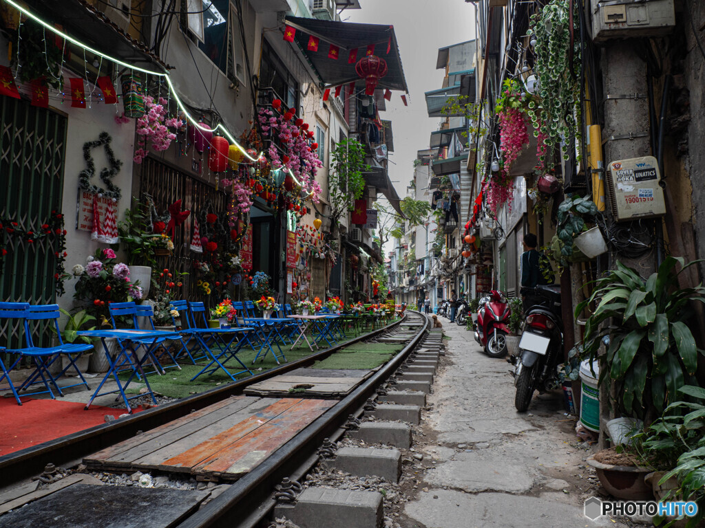 線路沿いの風景
