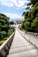 石段から眺める風景