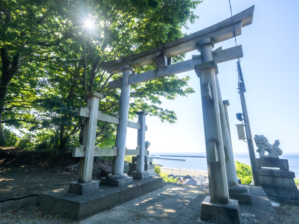 海の見える神社