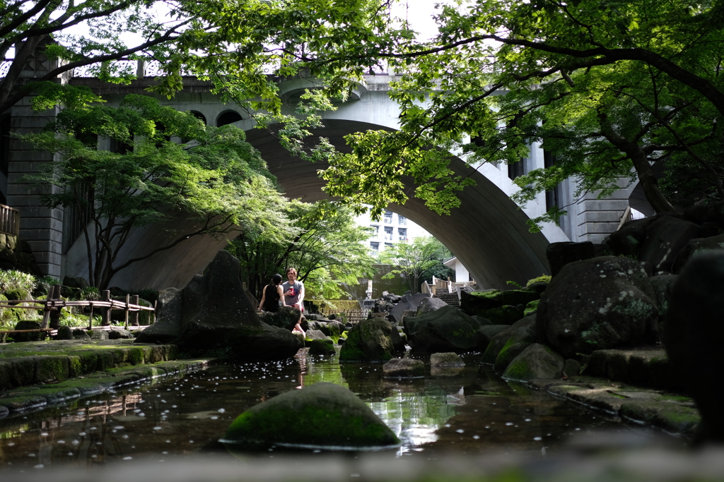 水辺でデート