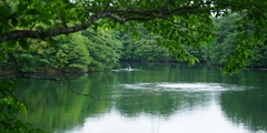 湖面のボート