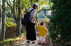 落ち葉踏み