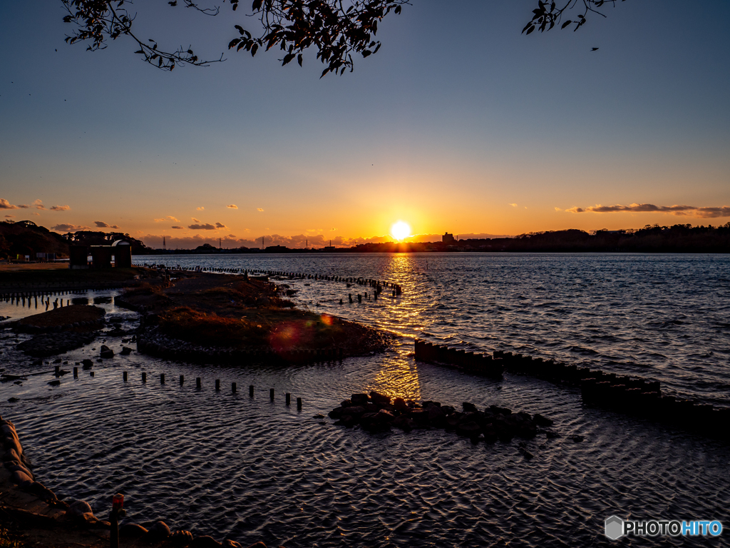 （佐鳴湖夕景）