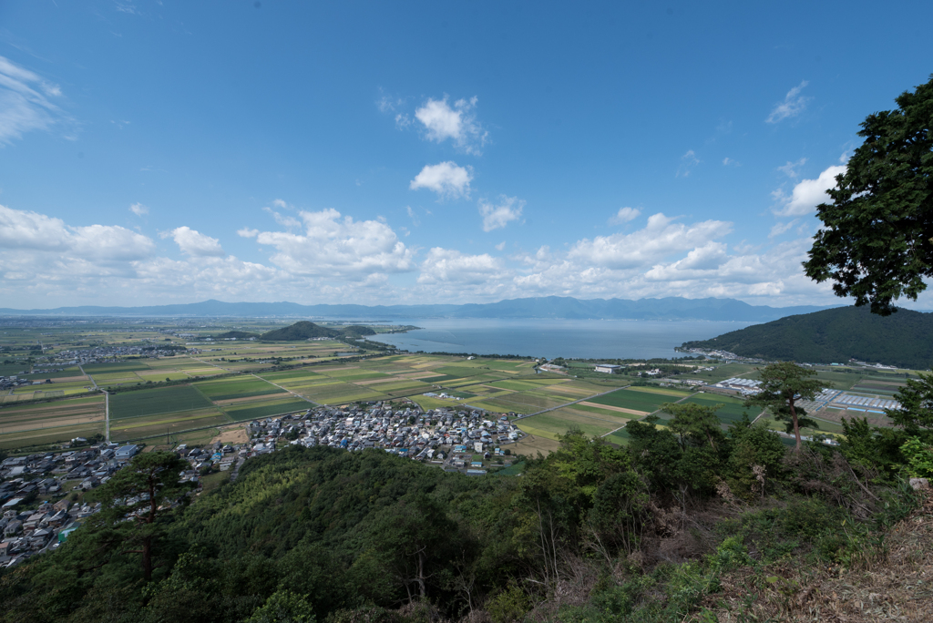 八幡山から見る琵琶湖