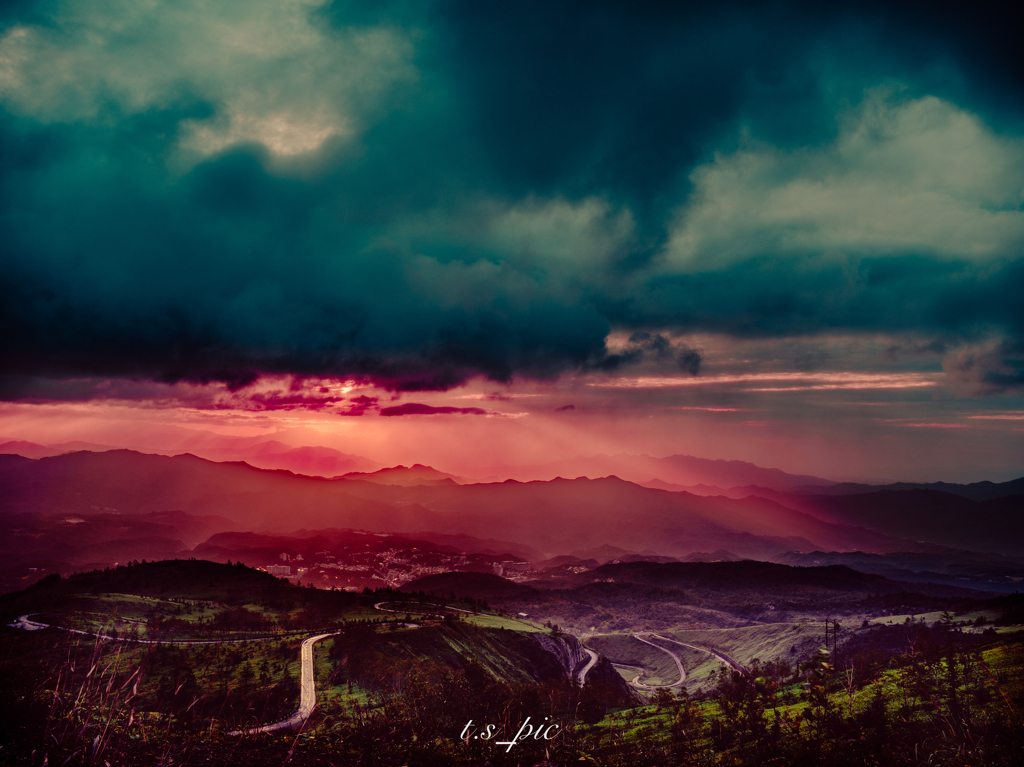 白根山中腹から