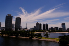 暑いお台場と雲