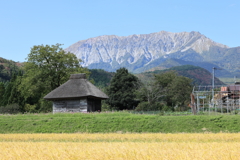 茅葺と大山　2