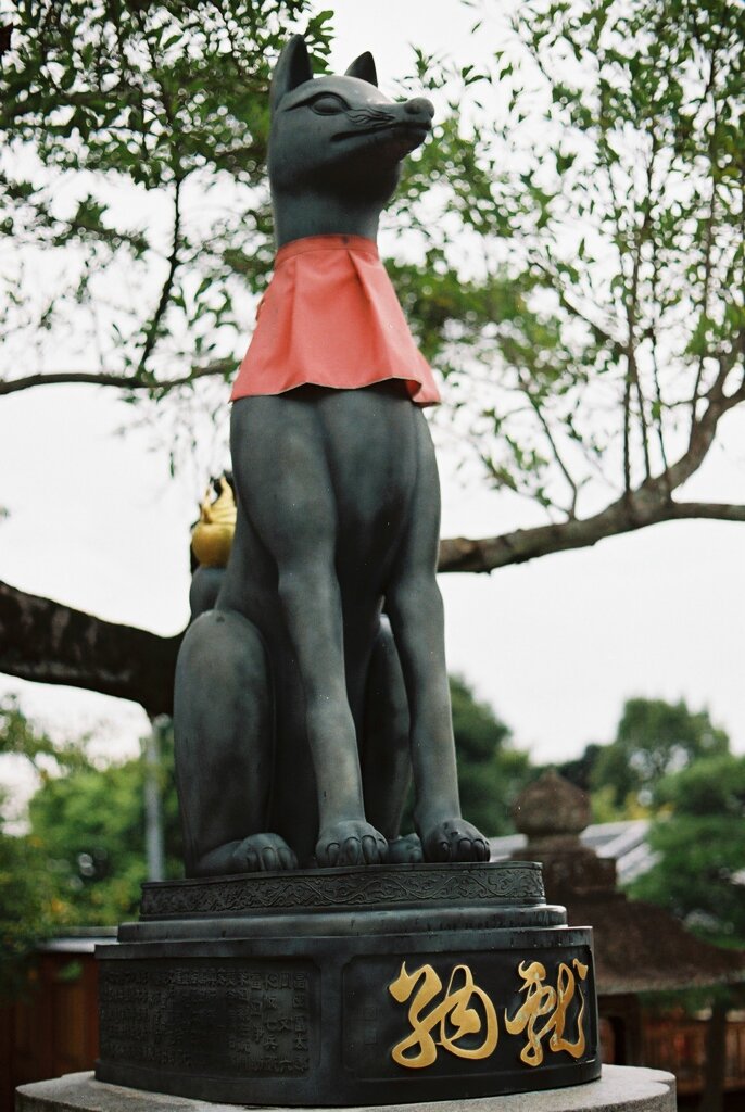 誇らしい顔立ちの狛犬さん