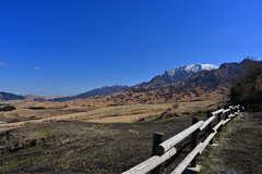 快晴の阿蘇山