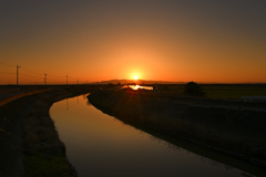 田舎の夕暮れ