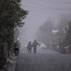 突然の吹雪