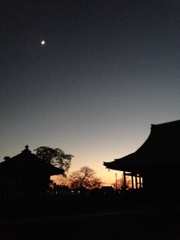 五村別院（虎姫御坊）の夕暮れ