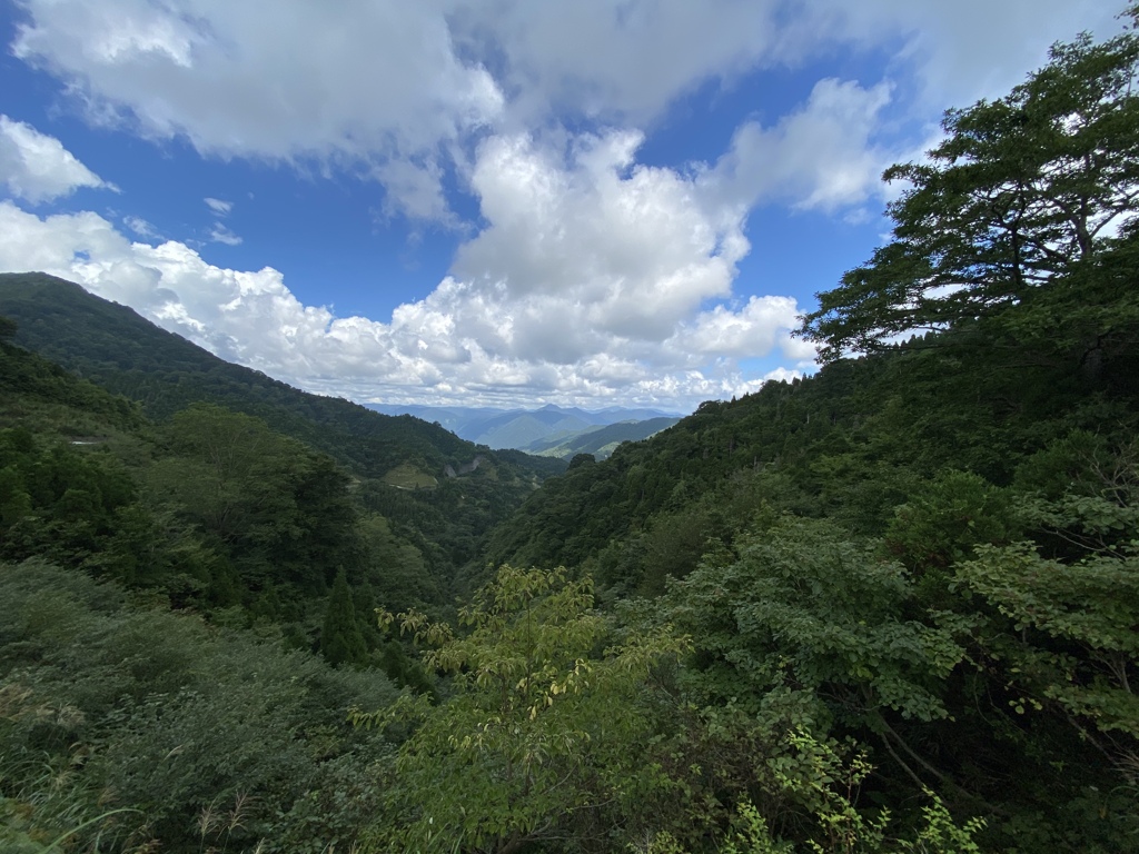 岐阜県鳥越峠から東を向いて。
