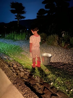 娘が花火楽しむの巻