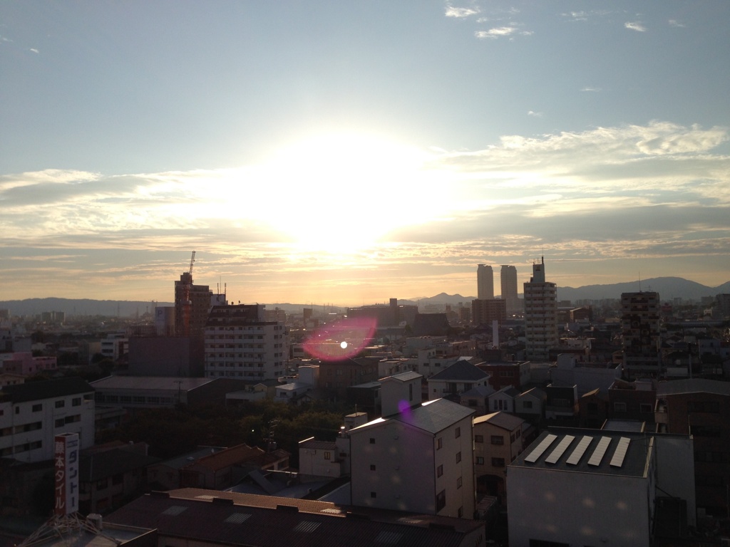 堺の朝焼け空